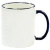 Cana (cana) cu maner colorat, bordura ceramica colorata pentru imprimare prin sublimare